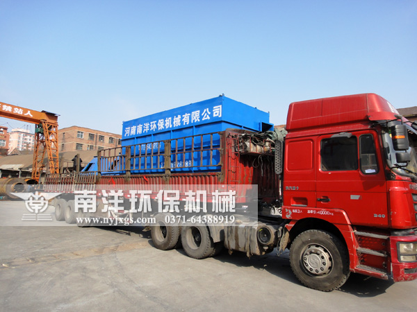 煆燒回轉窯用(yòng)戶訂製的脈衝布(bù)袋除塵器發貨 煆燒回轉窯用戶訂製的脈衝布袋除塵器發貨