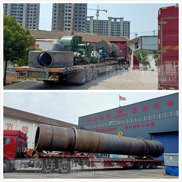 煤泥烘幹機發貨現場