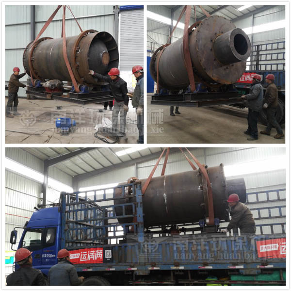 沙子烘幹機發貨現（xiàn）場