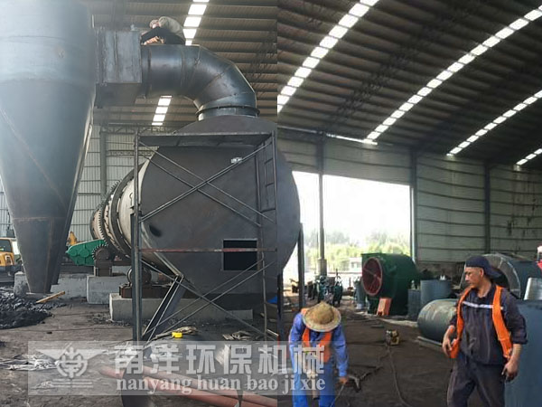 煤泥烘幹機安裝（zhuāng）現場