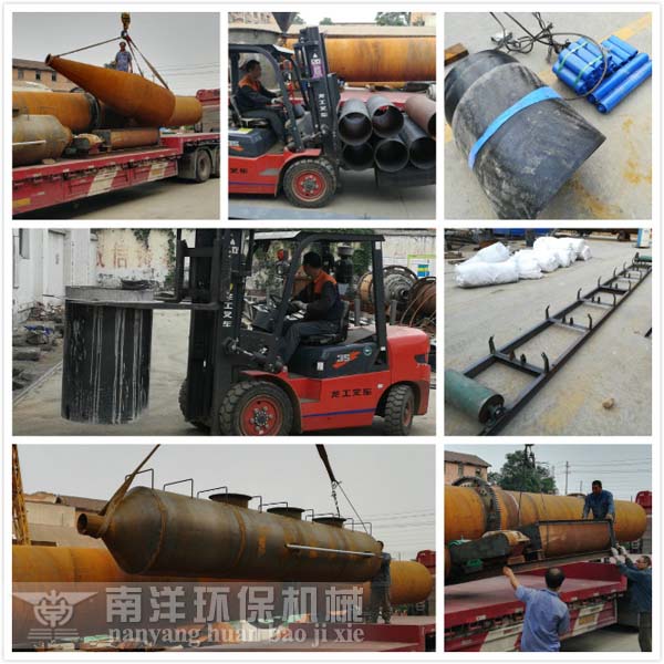 汙泥烘幹機成套設備裝車（chē）發貨